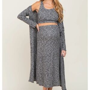 Pinkblush charcoal skirt and cardigan maternity set (just skirt and cardigan)